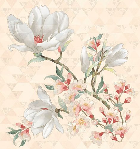  Primavera Magnolia Crema 75.3x70.9 панно от КЕРЛАЙФ