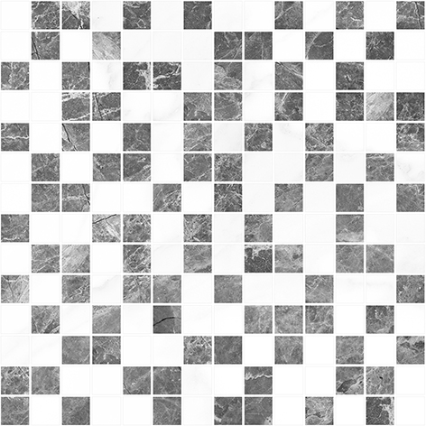 Плитка Crystal Мозаика серый+белый 30х30 от LAPARET