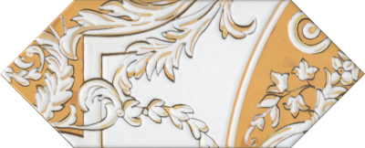 Плитка Алмаш Декор жёлтый глянцевый HGD\B512\35000 14х34 от KERAMA MARAZZI