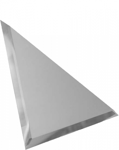 Плитка Треугольная зеркальная серебряная плитка с фацетом 10мм ТЗС1-01 - 180х180 мм/10шт от ДСТ