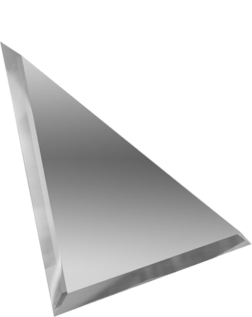 Плитка Треугольная зеркальная серебряная плитка с фацетом ТЗС1-15 15х15 от ДСТ